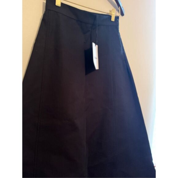 NWT New The Loom Flare Maxi Skirt Black European Brand MSRP $320 100% Cotton - Picture 2 of 13